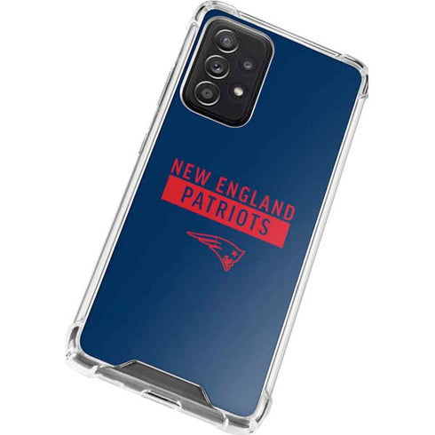 NFL New England Patriots Blue Performance Series Galaxy A52 5G Clear Case